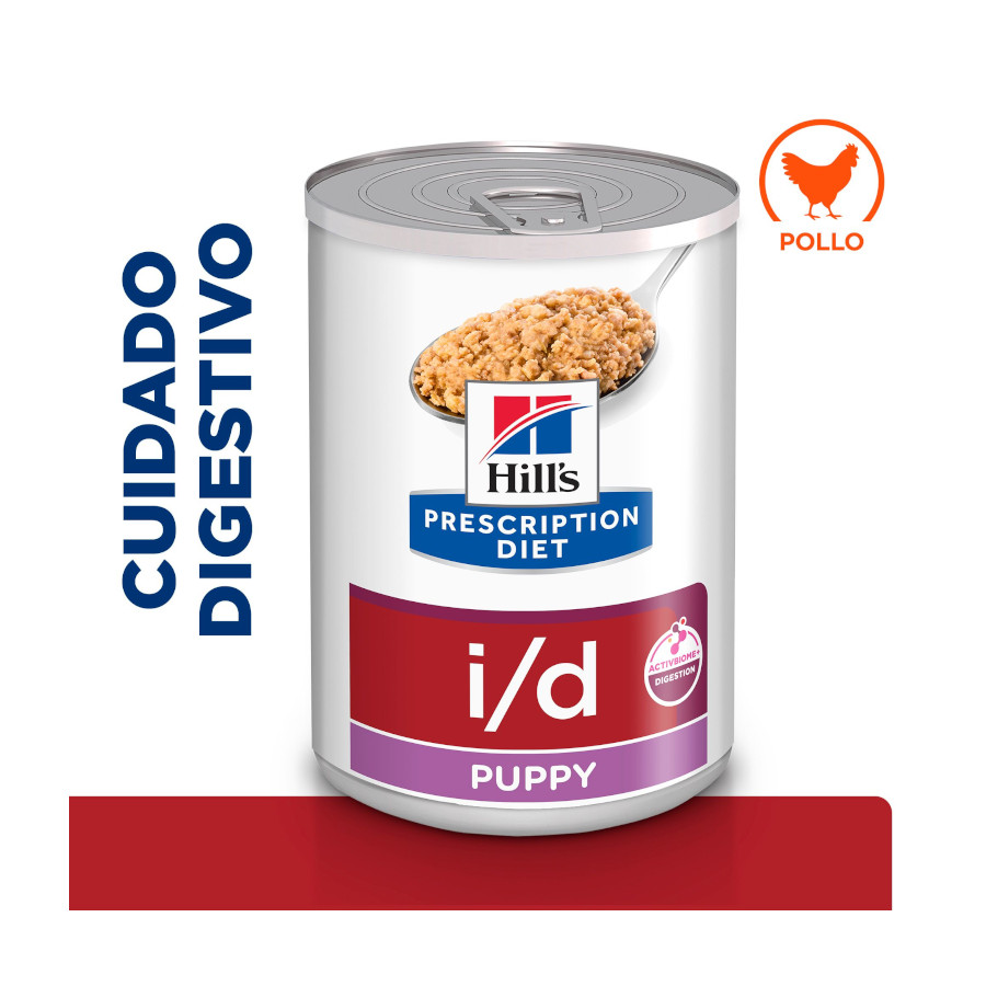 12 latas x 360 g Hill's Prescription Diet i/d Digestive Care Puppy Comida húmida de frango em lata para cachorros Pack Poupança!