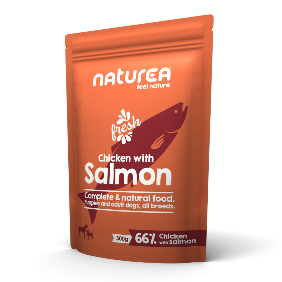 0.3 KG 300 g Naturea Frango e Salmão saqueta para cães