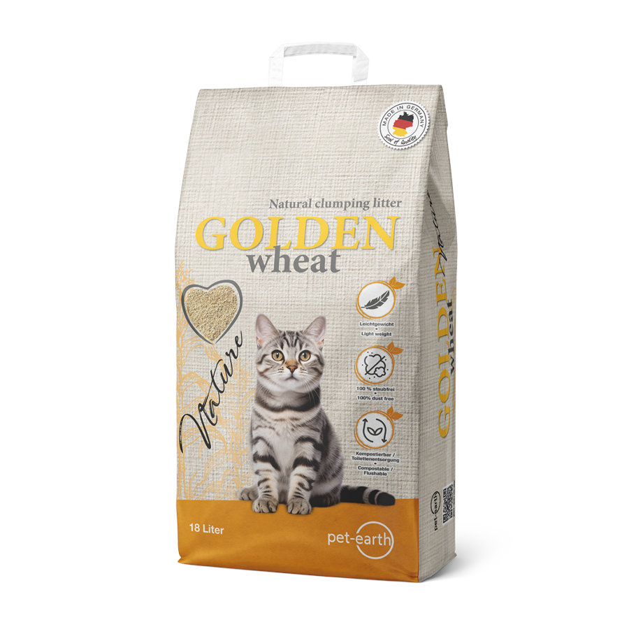 Golden Grey Areia de gato de aglutinação de trigo