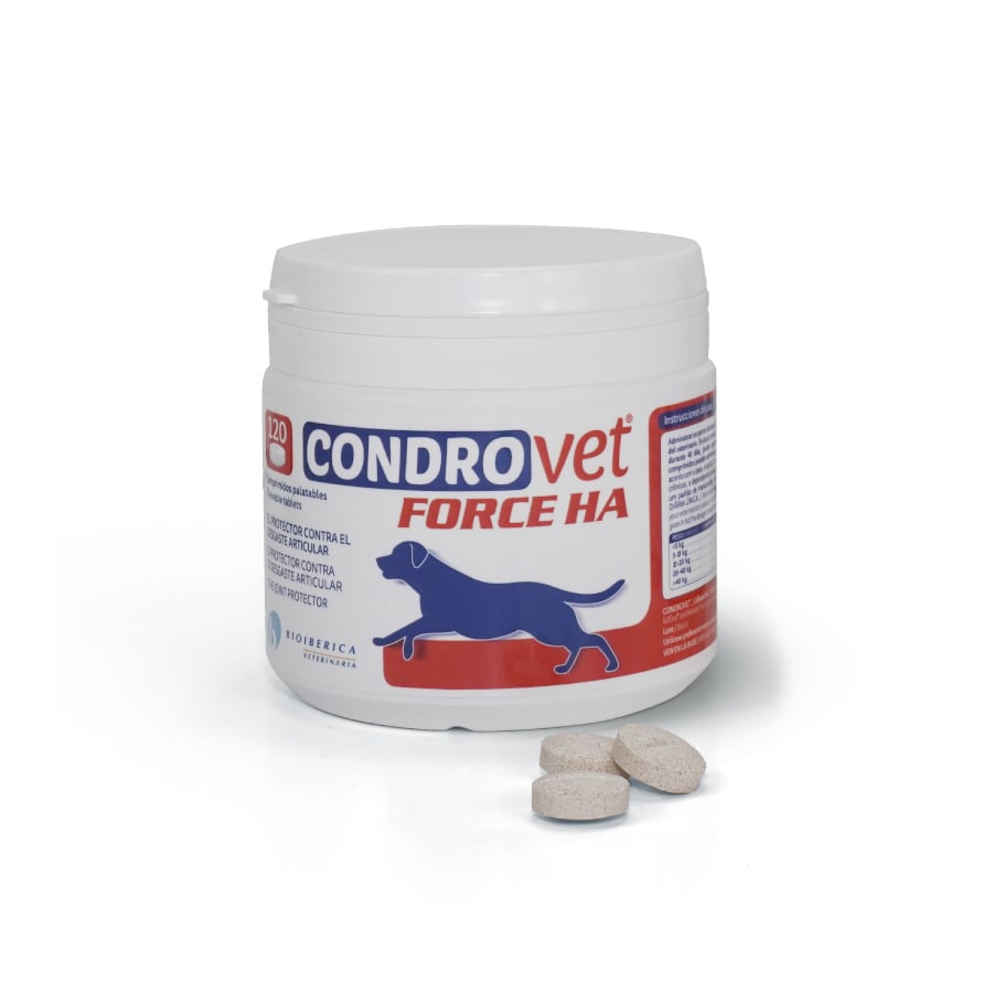 Bioiberica Condrovet Force HA Condroprotetor para o desgaste das articulações em cães