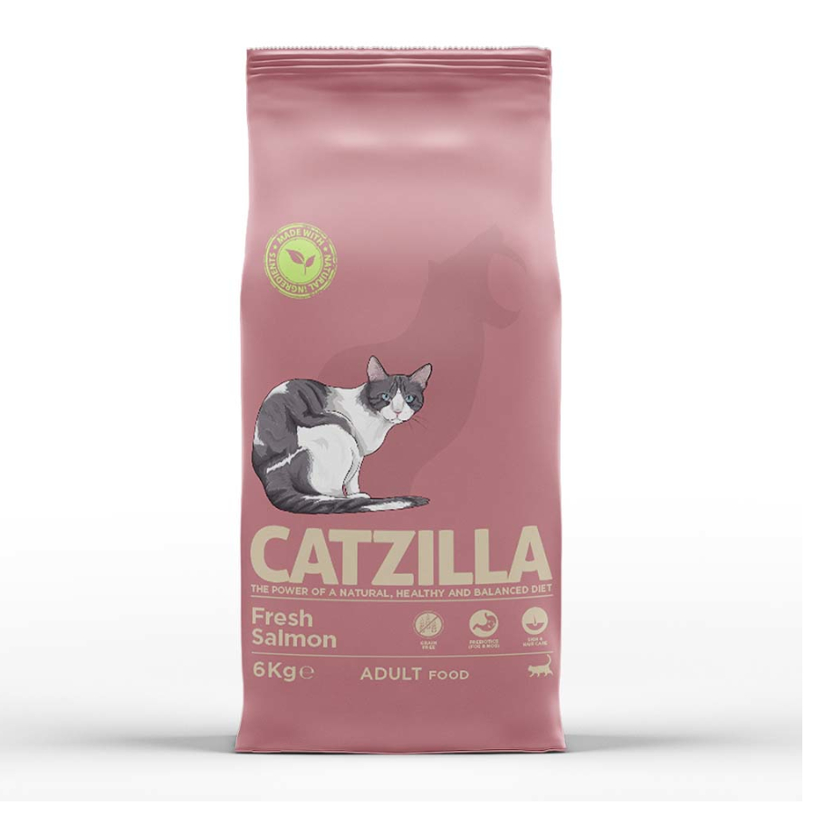 2 x 6 kg Catzilla Fresh Salmão ração para gatos Pack poupança!