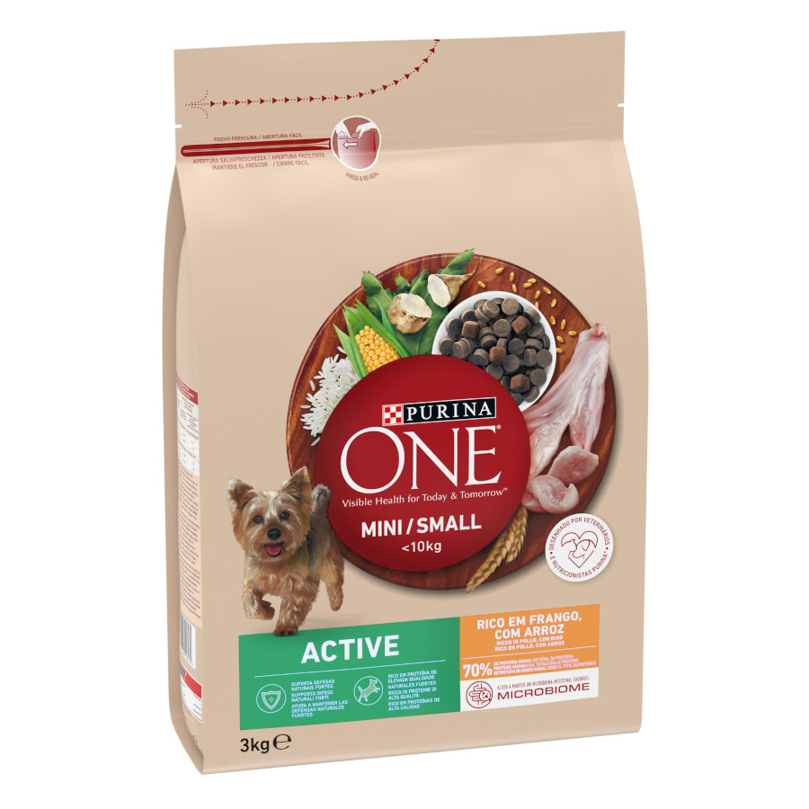 Purina One Mini Active Frango ração para cães