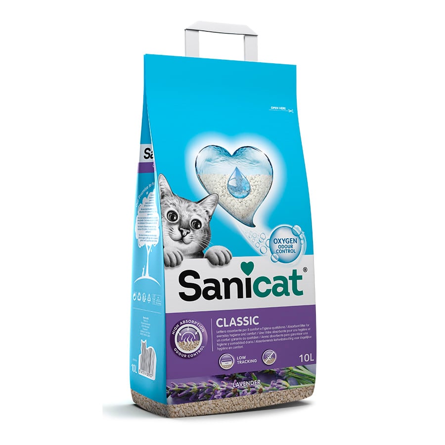 10 L Sanicat Classic Areia Absorvente Alfazema