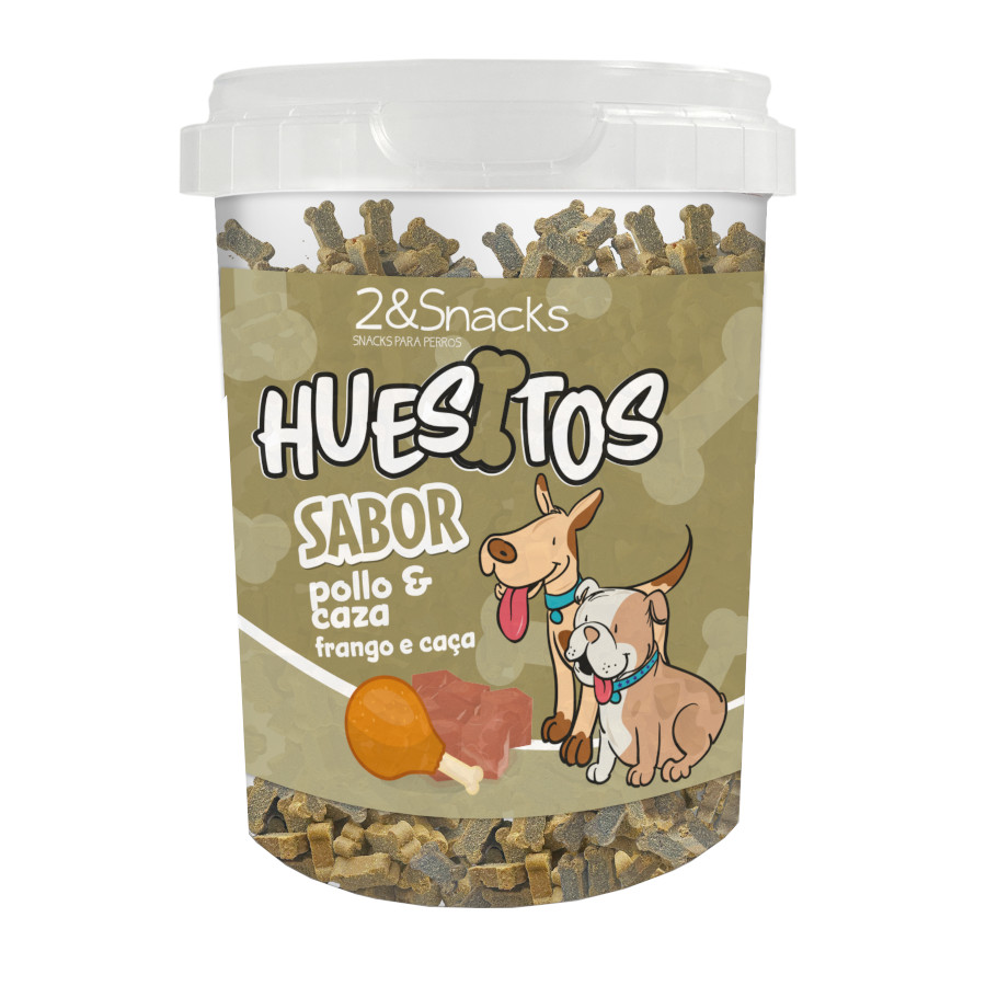 0.6 kg 2&Snacks Ossinhos Duo Frango e Caça para cães