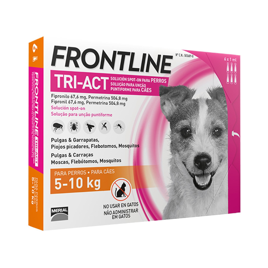 Frontline Tri-Act Pipetas para cães de 5 a 10kg, , large image number null