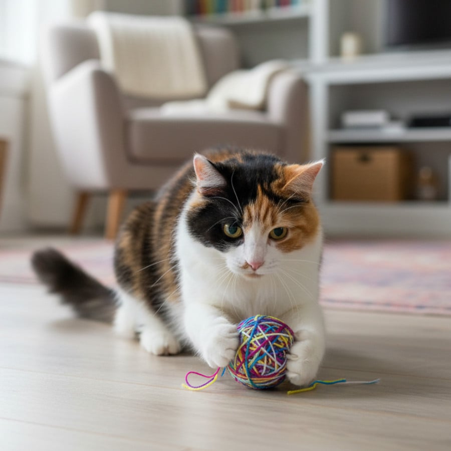 Tootoy! Chase & Play Bola de lã para gatos