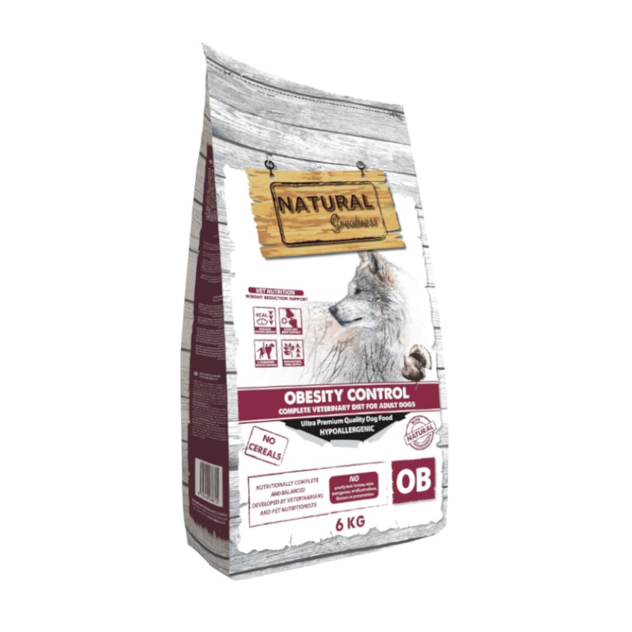 6 KG Natural Greatness Obesity Control Ração Hipoalergénica para cães