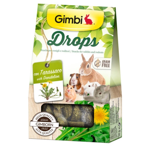 0.05 KG Gimbi Drops de dente de leão snack para roedores