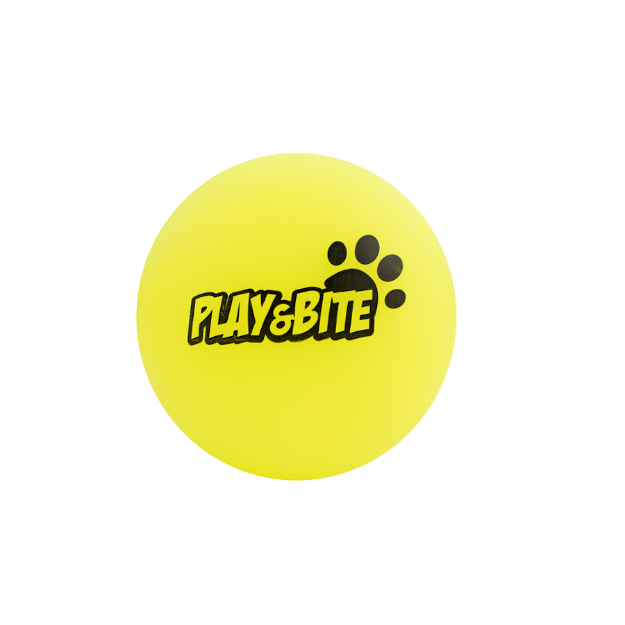 Play&Bite Bola Amarela de Vinil para cães, , large image number null