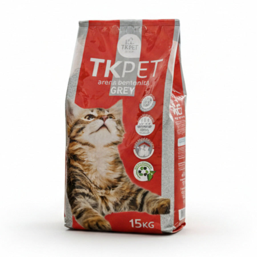 15 kg TK-Pet Areia Aglomerante Grey de Bentonite para gatos
