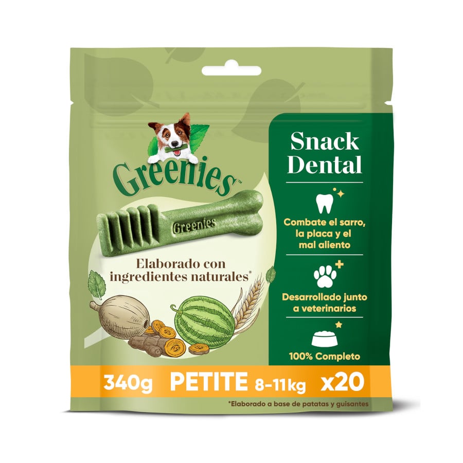 20 sticks Greenies Snacks Dentários Natural para Cães Pequenos