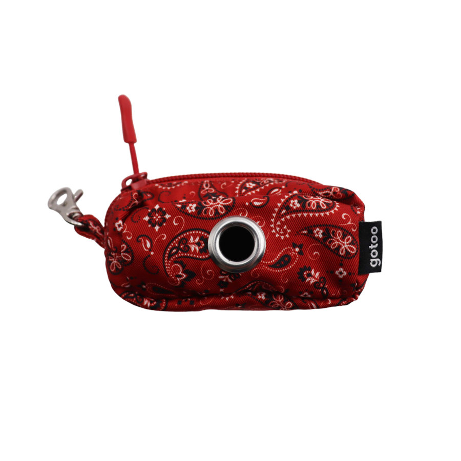 Gotoo Porta saco vermelho estampado caxemira para cães