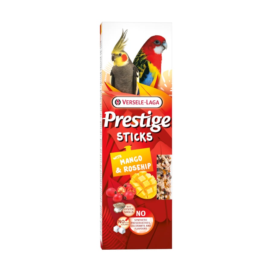 0.14 KG Versele-Laga Barritas Prestige Sticks Mango y Escaramujo para periquitos grandes