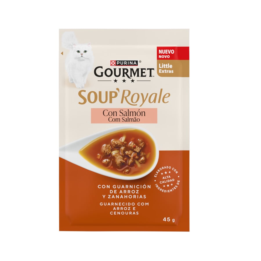 45 g Gourmet Soup Royale Salmão Sopa para gatos
