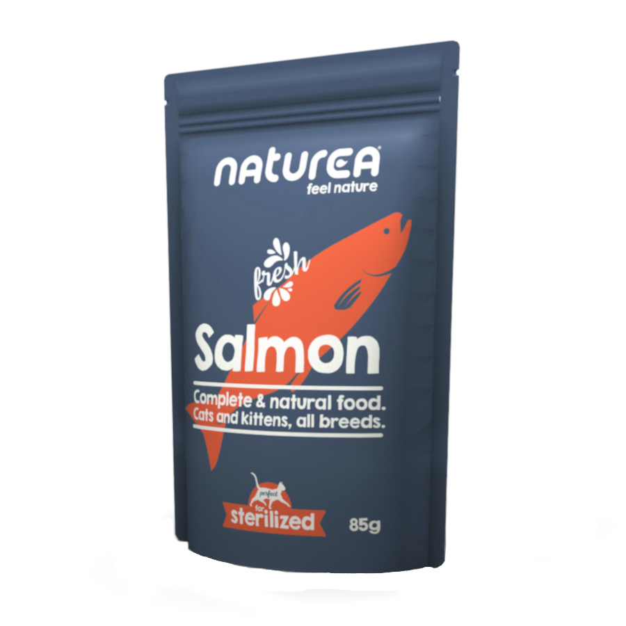 0.85 KG 85 g Naturea Salmão Saquetas para gatos