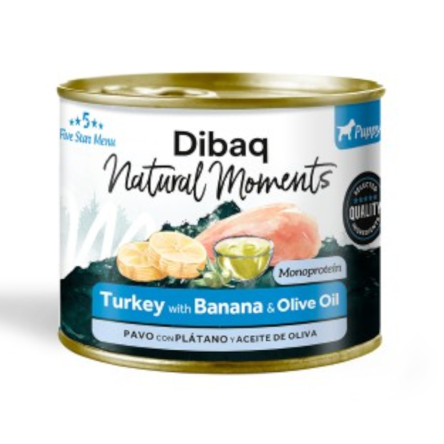 0.19 KG 190 g Dibaq Natural Moments Lata Pavo con Platano para cachorro