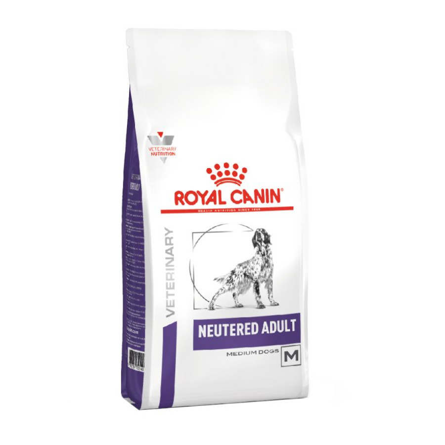 2 x 9 kg Royal Canin Adult Medium Veterinary Neutered ração para cães Pack poupança!