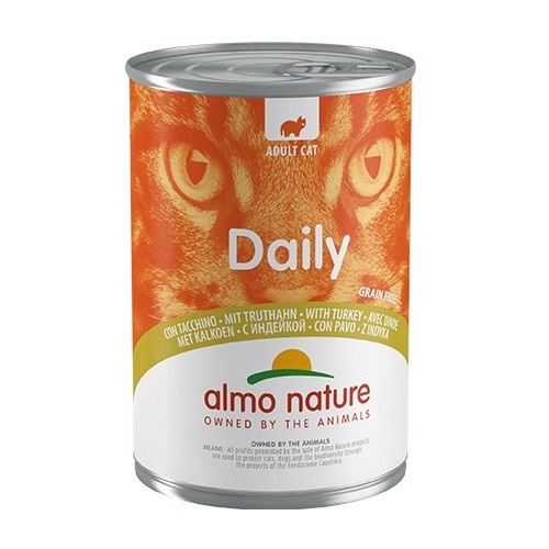 24 latas x 400 g Almo Nature Adult Daily Menu Pavo lata para gatos