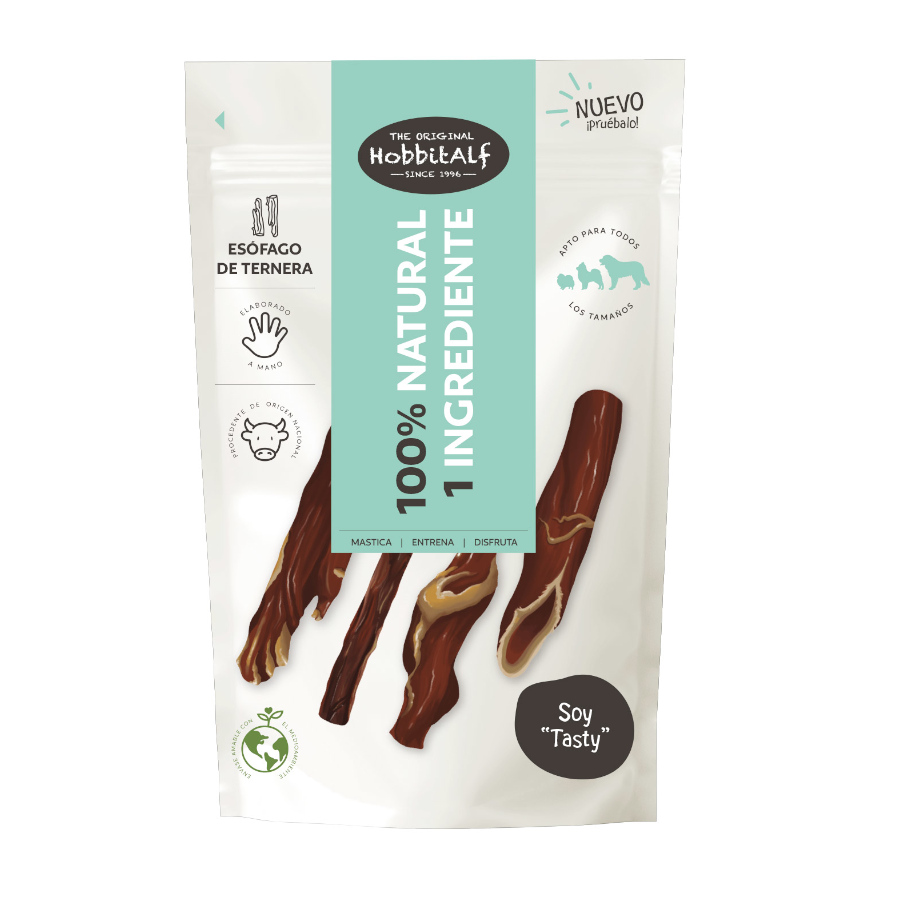 0.1 KG Esôfago bovino Hobbitalf para cães