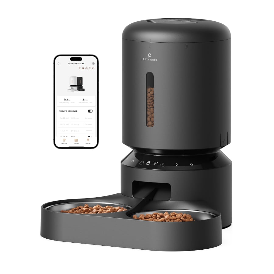 Petlibro Granary Comedouro Automático com Dupla Bandeja para cães e gatos