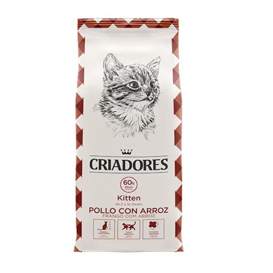6 kg Criadores Kitten Frango e Arroz ração para gatinhos