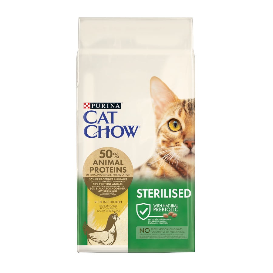 10 KG 10 kg Cat Chow Sterilized Frango Ração para gatos