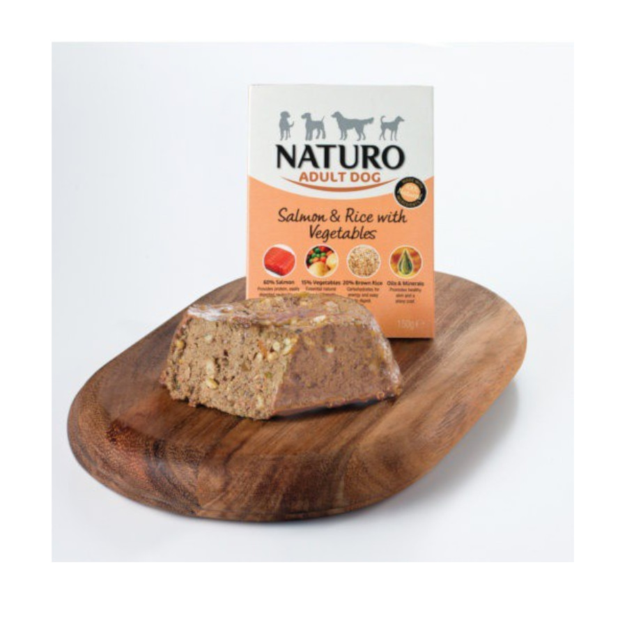 150 g Naturo Adult Salmão com Arroz e Legumes terrina para cães