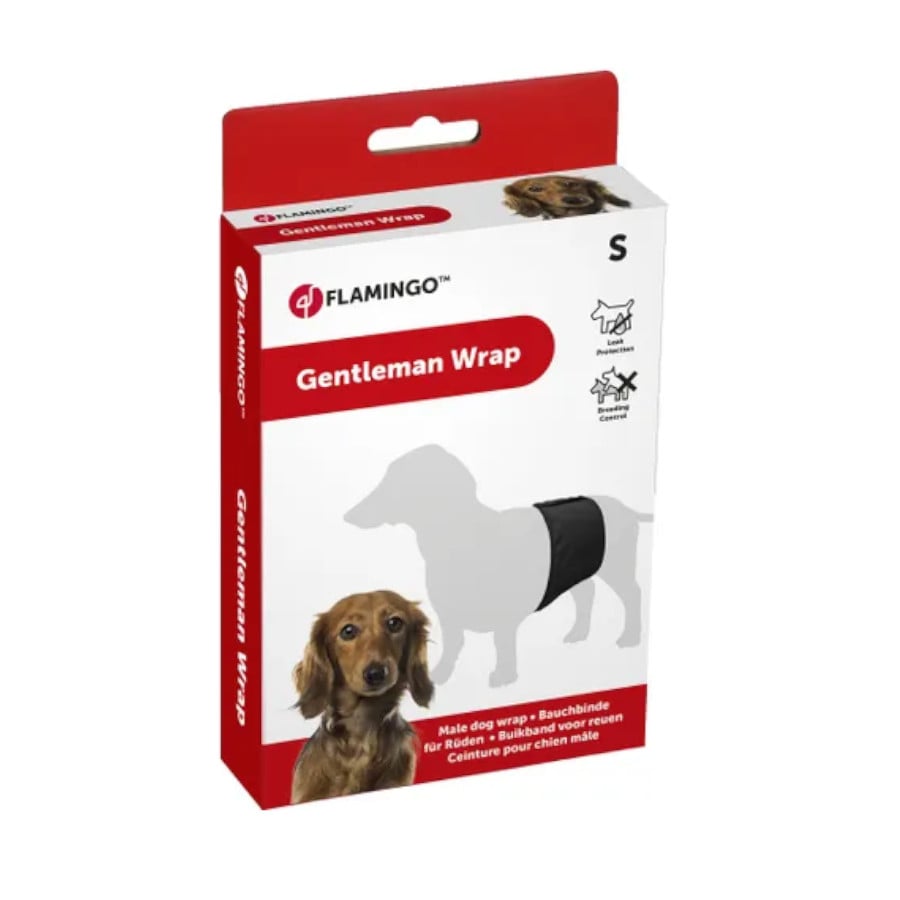 Flamingo fralda lavável para cães machos