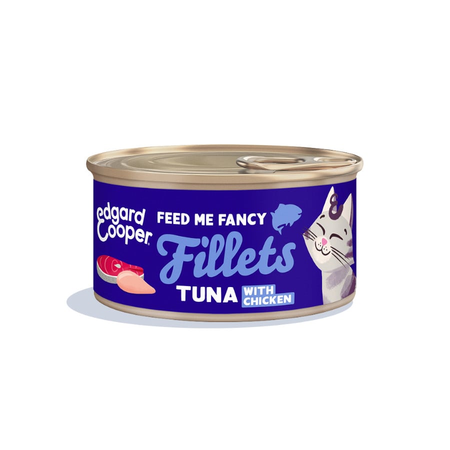 70 g Edgard & Cooper Alimento húmido de atum e frango em lata para gatos