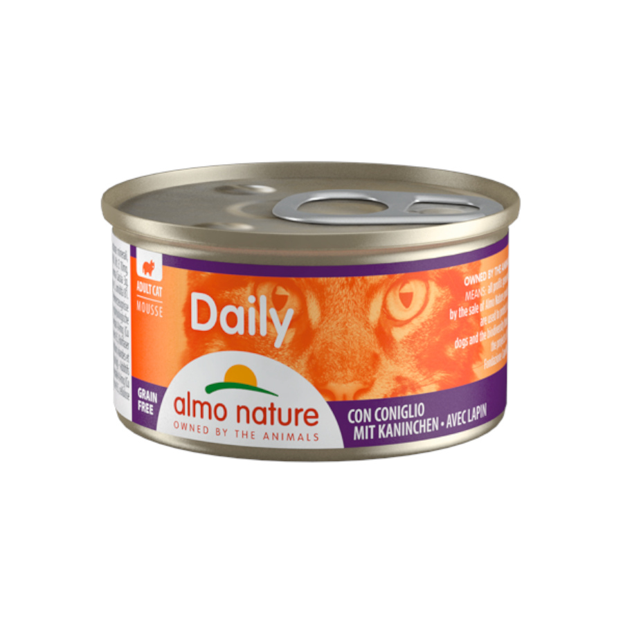 Almo Nature Adult Daily Mousse de Coelho lata para gatos, , large image number null