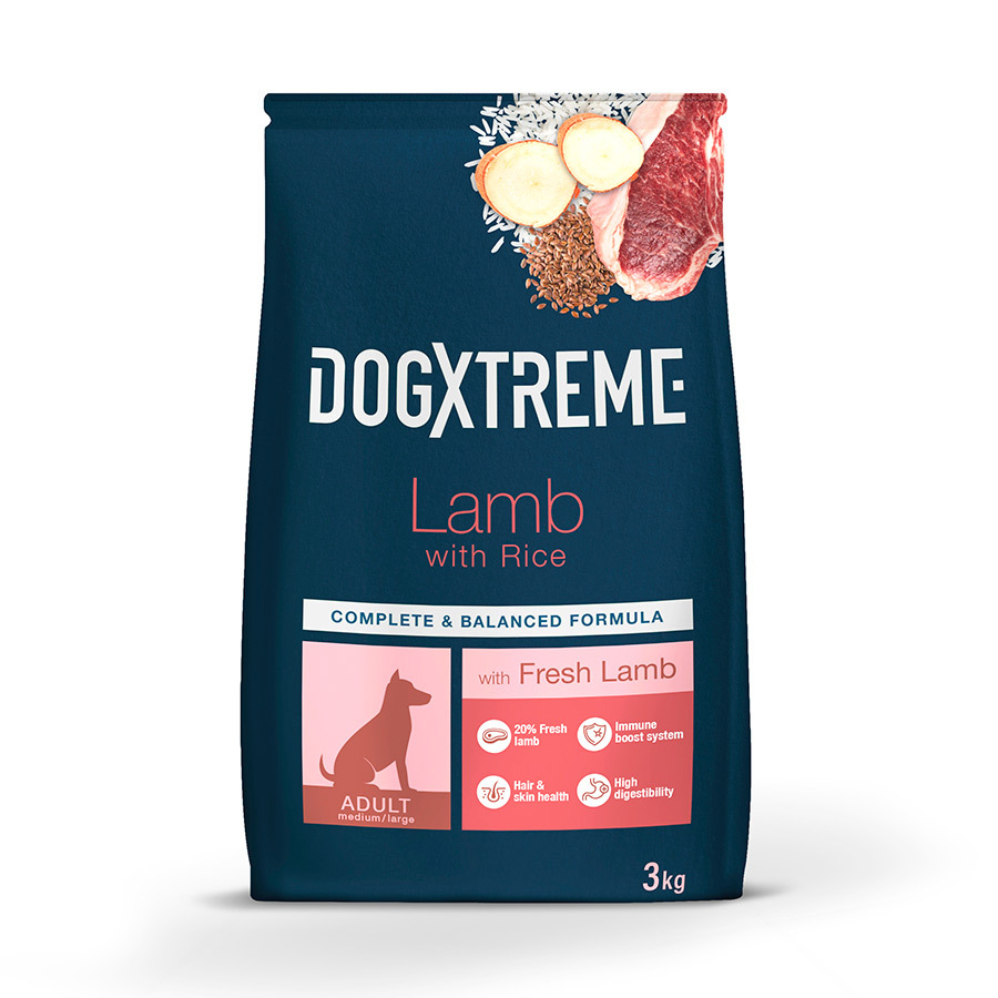 Dogxtreme Adult Borrego e Arroz ração para cães