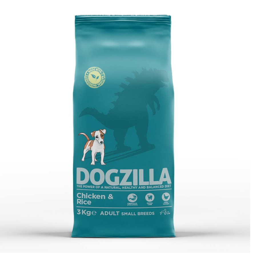 2 x 3 kg Dogzilla Mini Adult Frango e arroz Pack poupança!