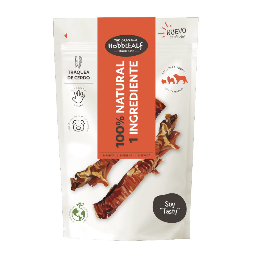 0.1 KG Traquéia de porco Hobbitalf para cães