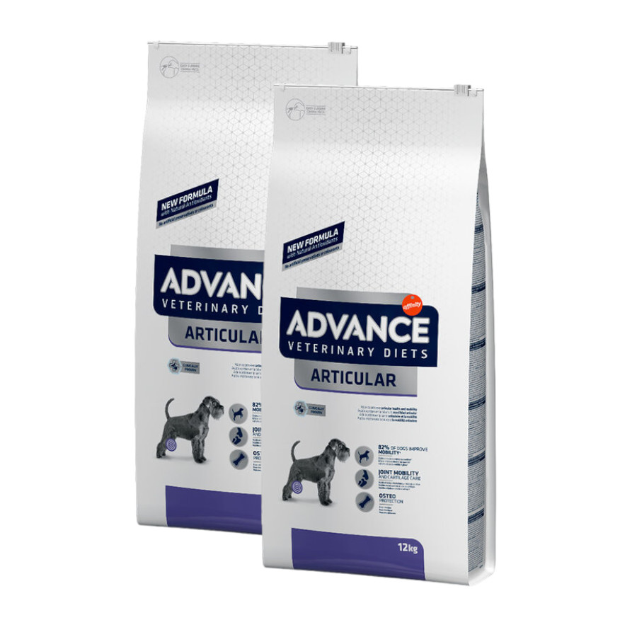 2 x 12 kg Advance Veterinary Diets Articular Frango ração para cães Pack poupança!