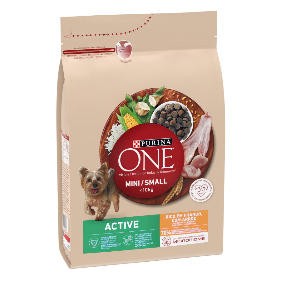 Purina One Mini Active Frango ração para cães