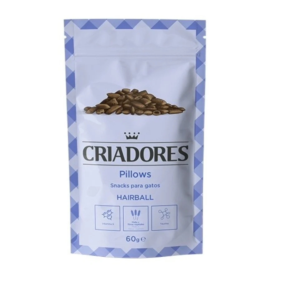 2 bolsitas x 60 g Criadores Bocaditos Hairball para gatos