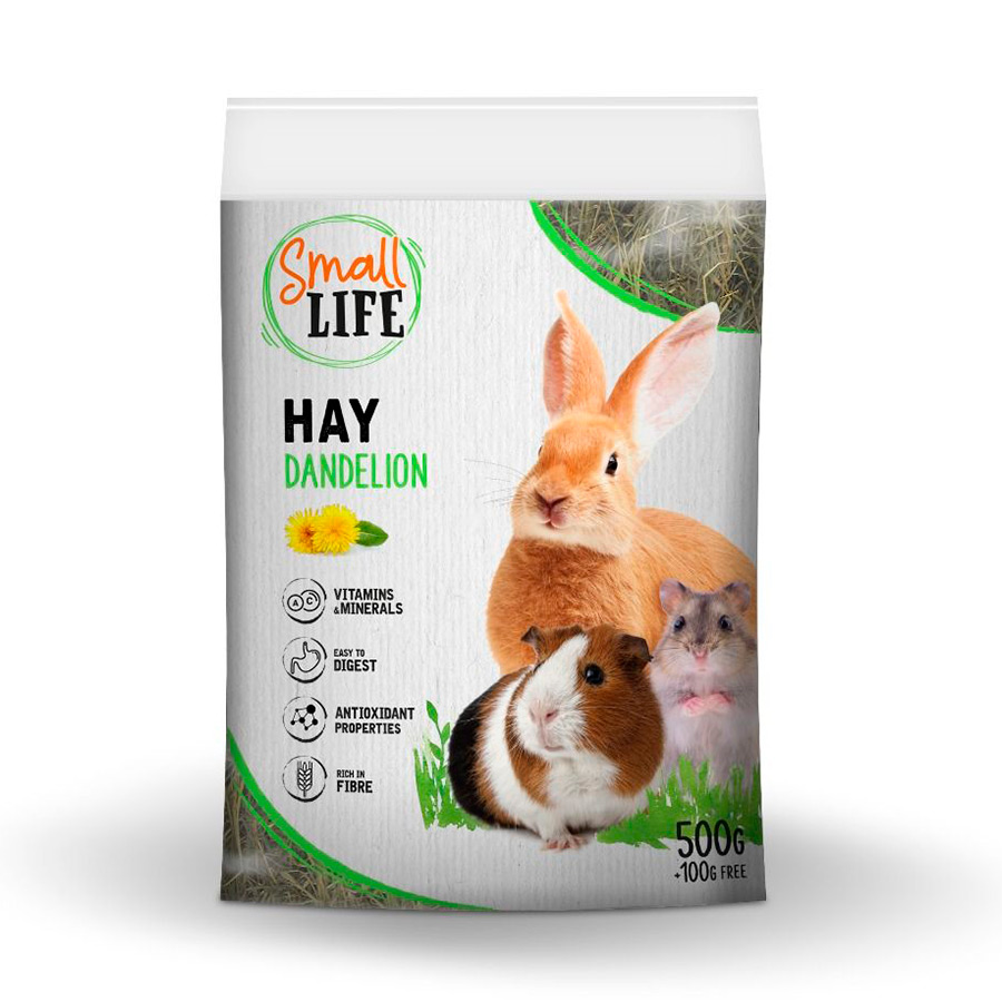 5 uds. x 500 g Small Life Feno de Dente-de-leão para roedores Pack poupança!