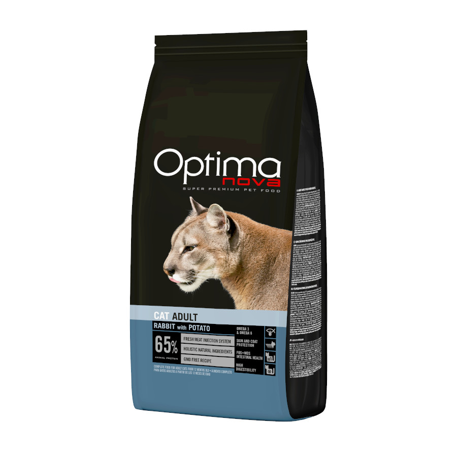 2 KG 2 kg Optima Nova Grain Free Coelho ração para gatos