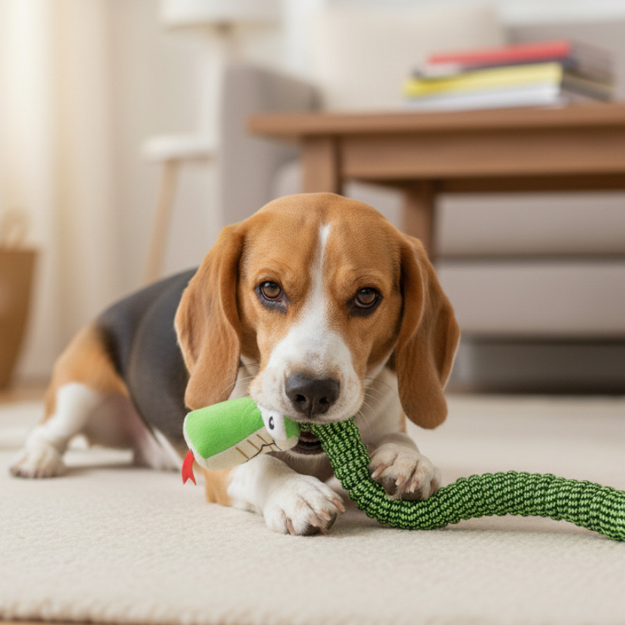 Tootoy! Pull Brinquedo de corda cobra de puxar para cães