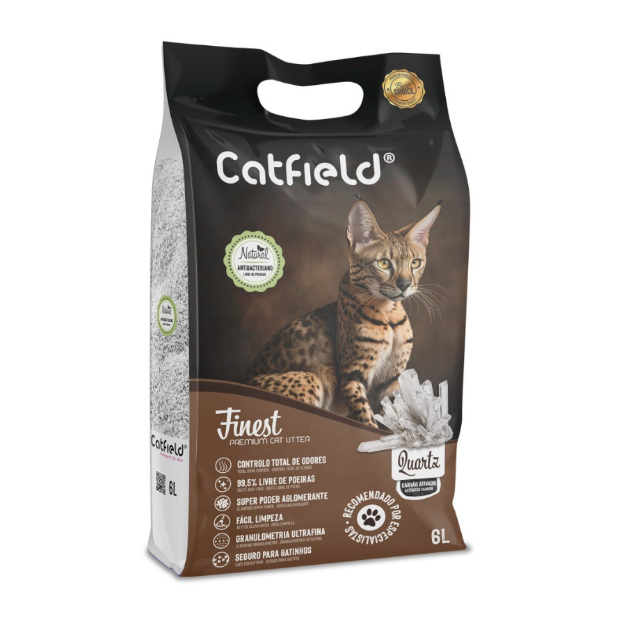 4.25 KG Catfield Finest Quartz Areia Aglomerante Natural para gatos