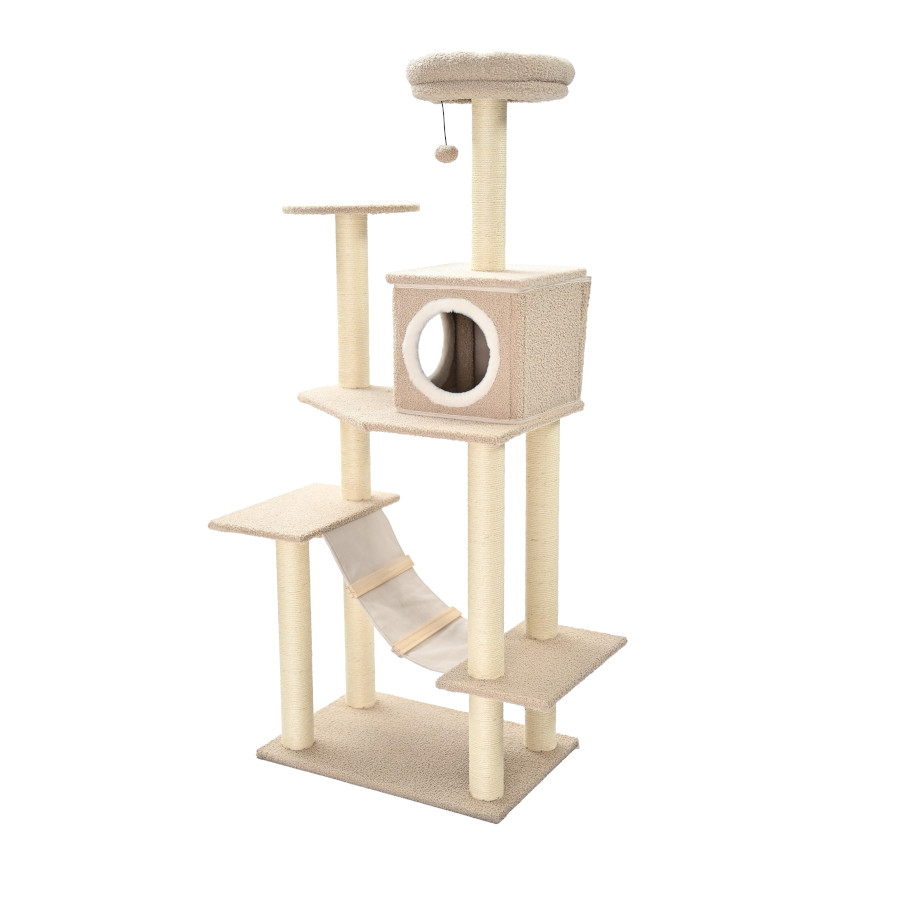 Leeby Boucle Collection árvore arranhadora com parque para gatos