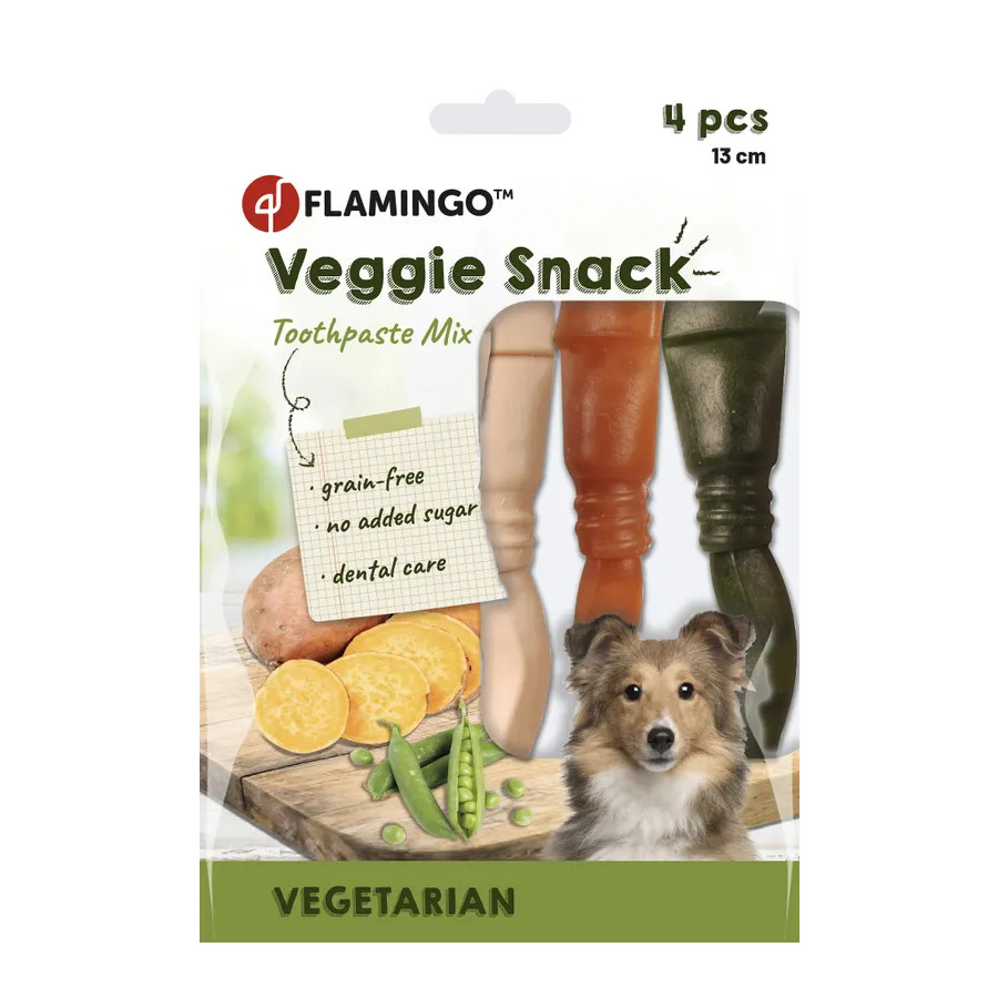 0.134 KG Veggie Snacks Dentários Toothpaste Mix para cães