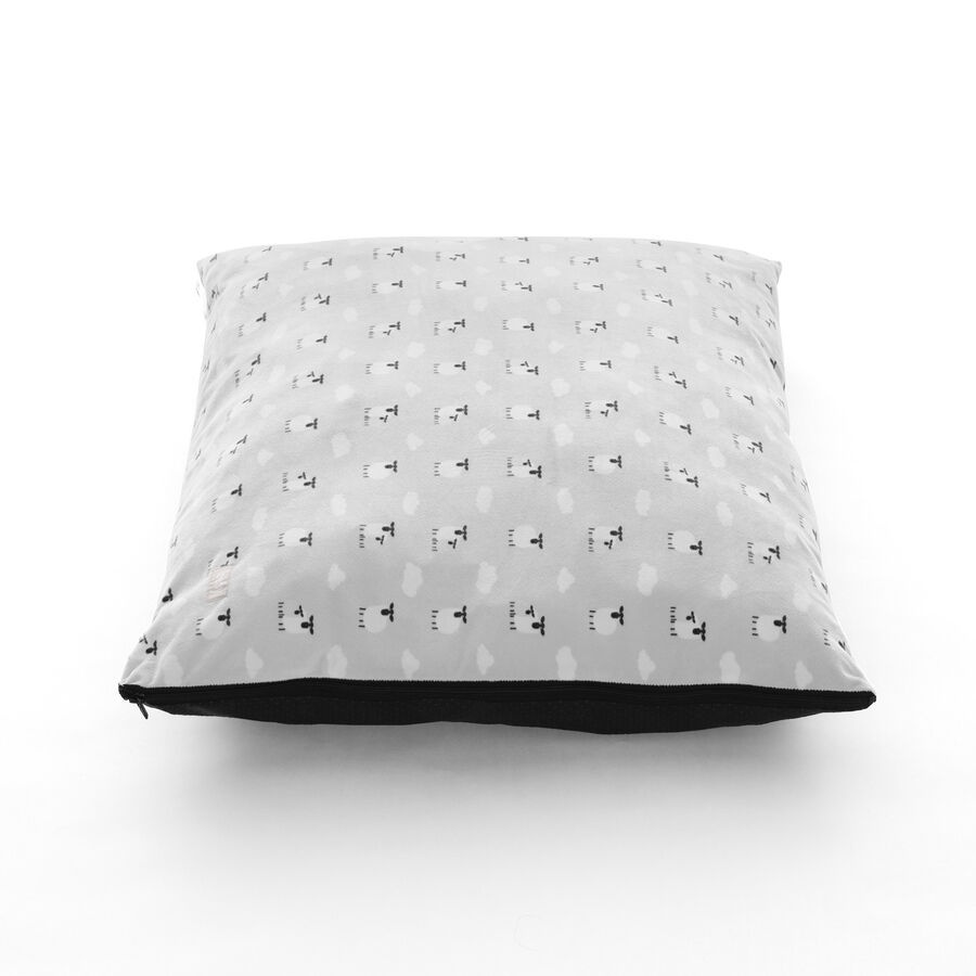 Leeby cama com ovelhas com cobertura amovível cinzenta para cachorros