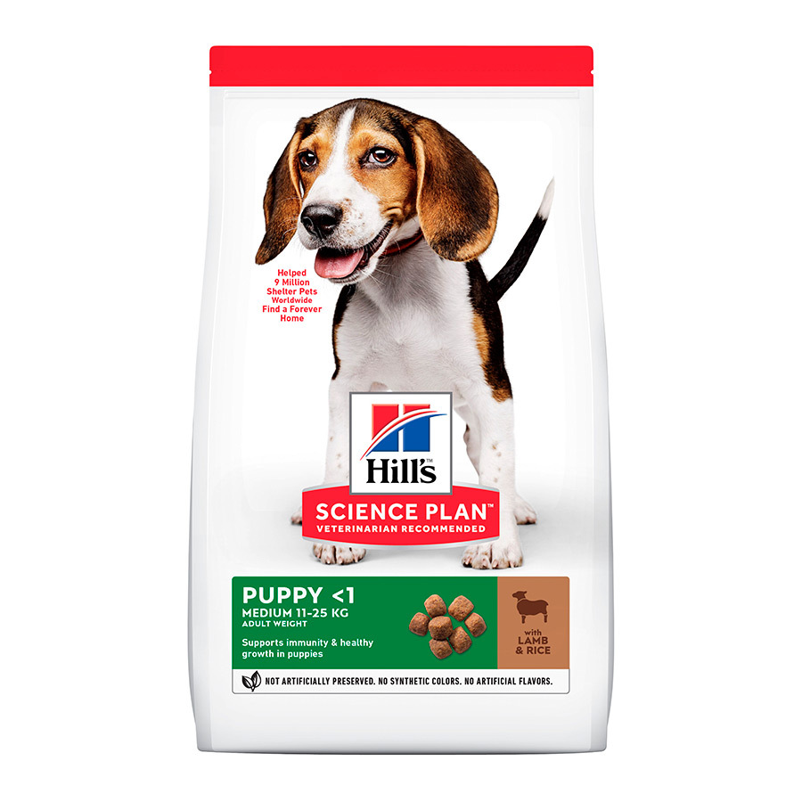 Hill's Science Plan Puppy Medium Cordeiro e Arroz ração para cães