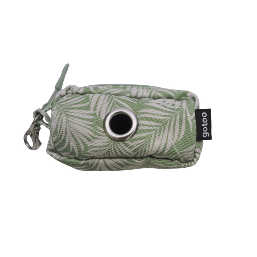 Gotoo Porta sacos estampado folhas para cães