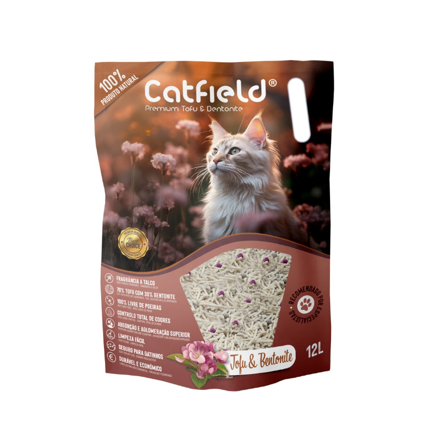 5.12 KG Catfield Tofu & Bentonite Areia Aglomerante para gatos