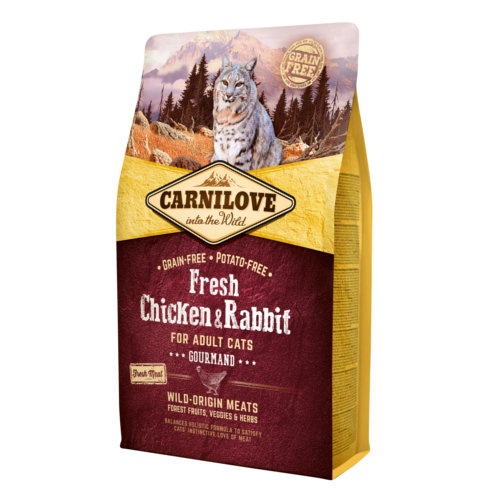 6 kg Carnilove Frango e Coelho ração para gatos