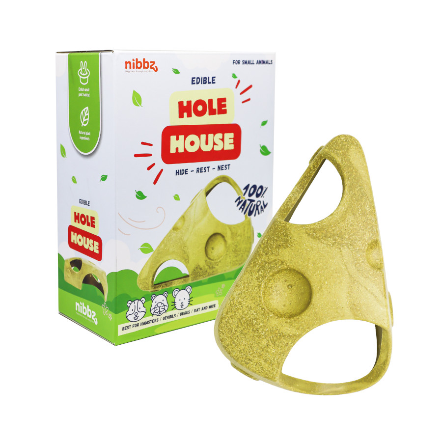 Nibbz Casa de Queijo Comestível Suplemento alimentar para roedores