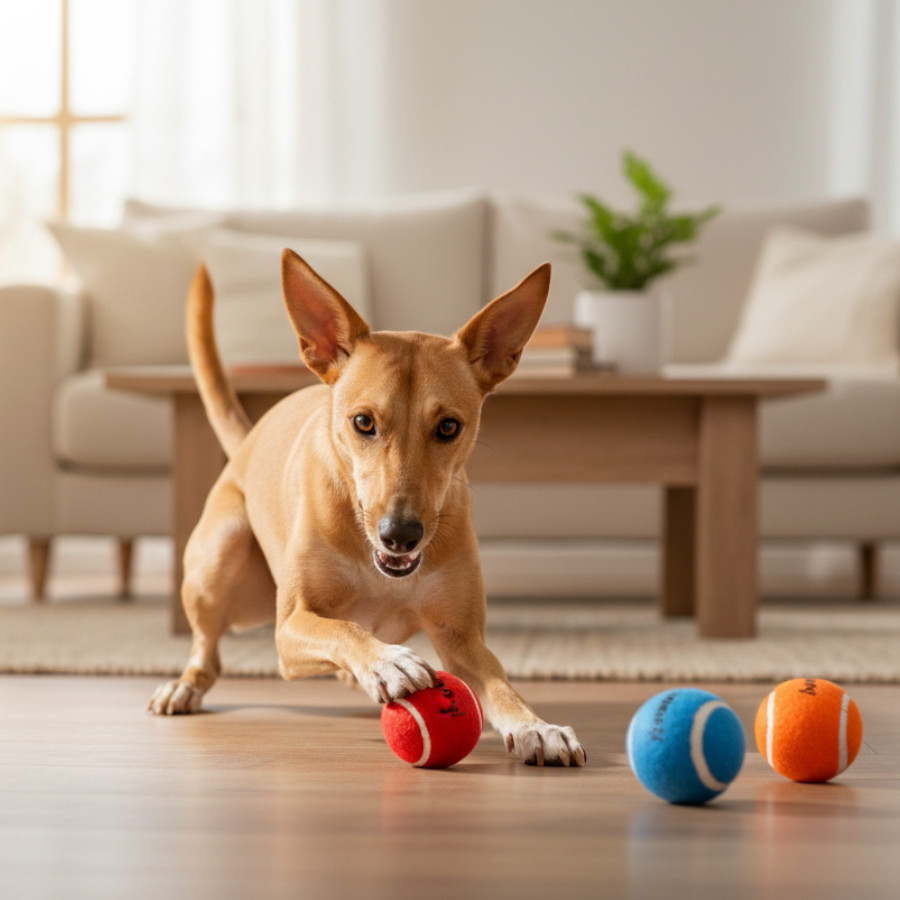 Tootoy! Chase Conjunto 3 bolas com apito mini para cães