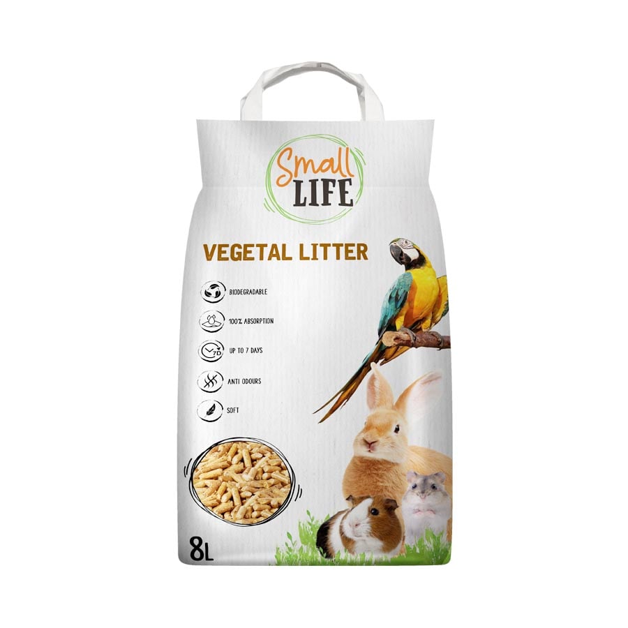 4 x 8 L Small Life Substrato Vegetal para animais de estimação Pack poupança!